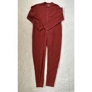 Duluth Union Suit Long Underwear Red Waffle Cotton Blend Size XL X 30